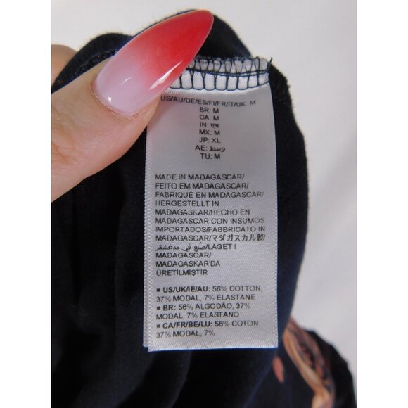 Sugar Skull Shirt Womens Medium Bleached V Neck Graphic Tee Day of the Dead - Picture 10 of 11